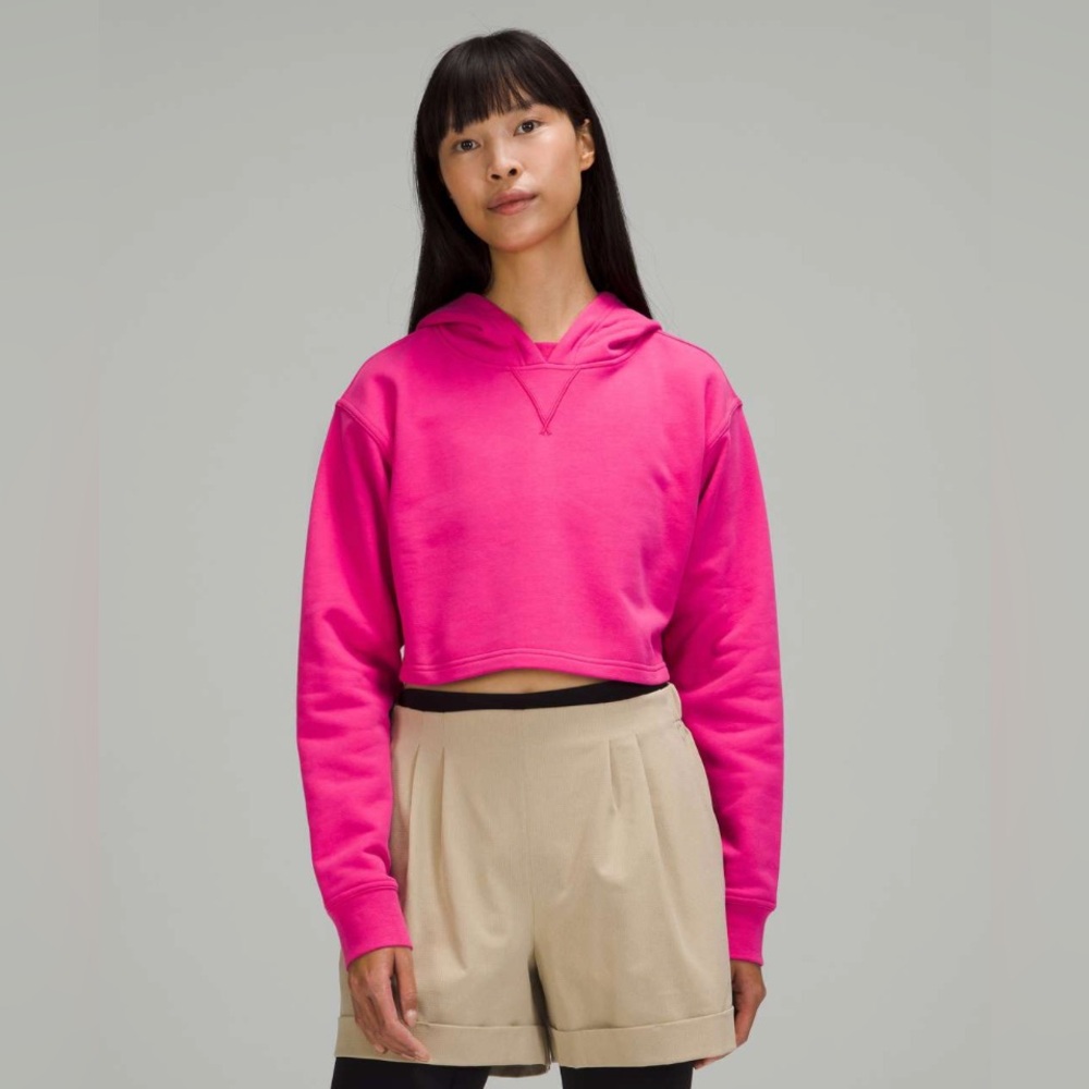 Lululemon All Yours Cropped Hoodie Sonic Pink | Size 10